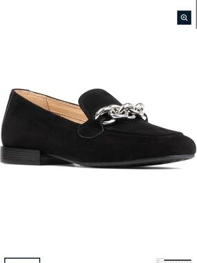 90. DONALD PLINER $188 BALINDA LEATHER LOAFER in black suede
